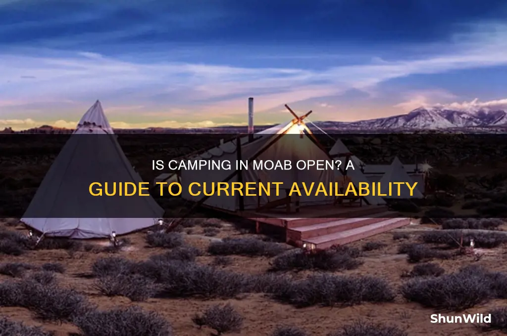 is camping in moab open