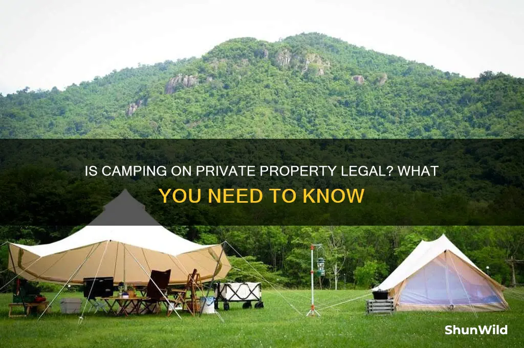 is camping on private property