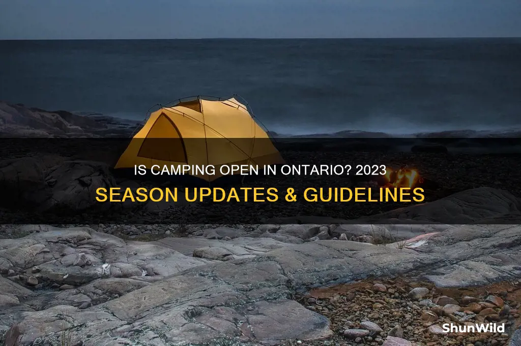 is camping open in ontario