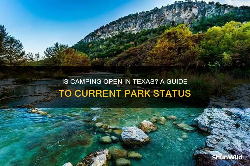is camping open in texas