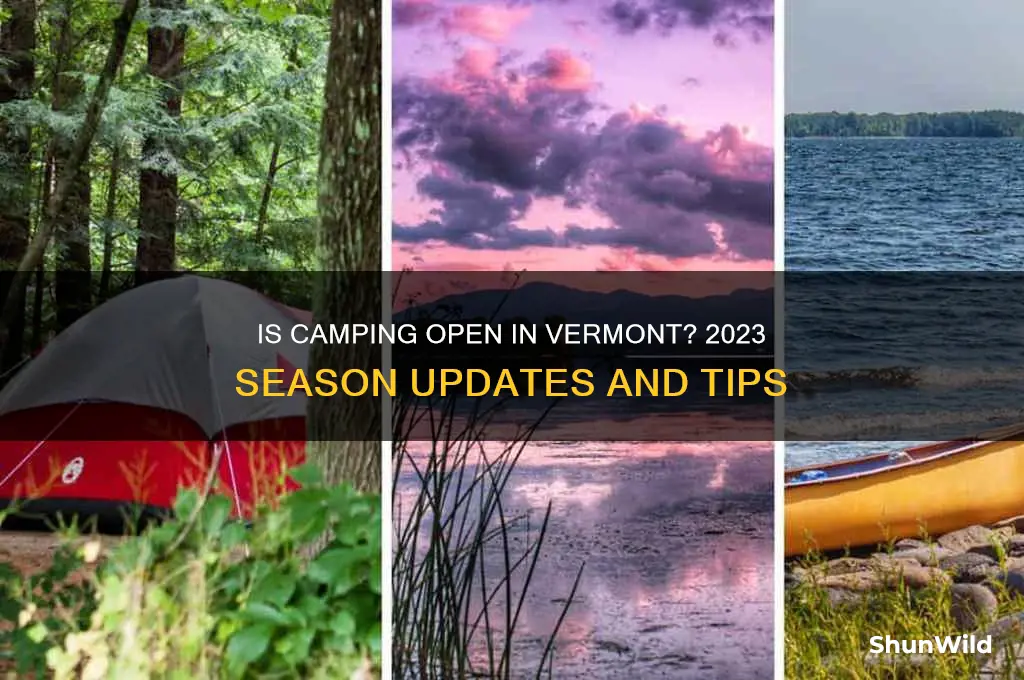 is camping open in vt