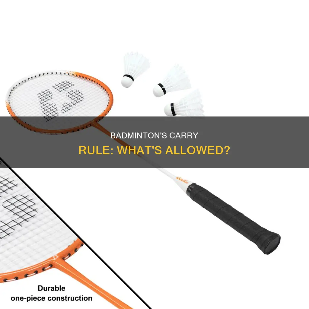 is carry allowed in badminton