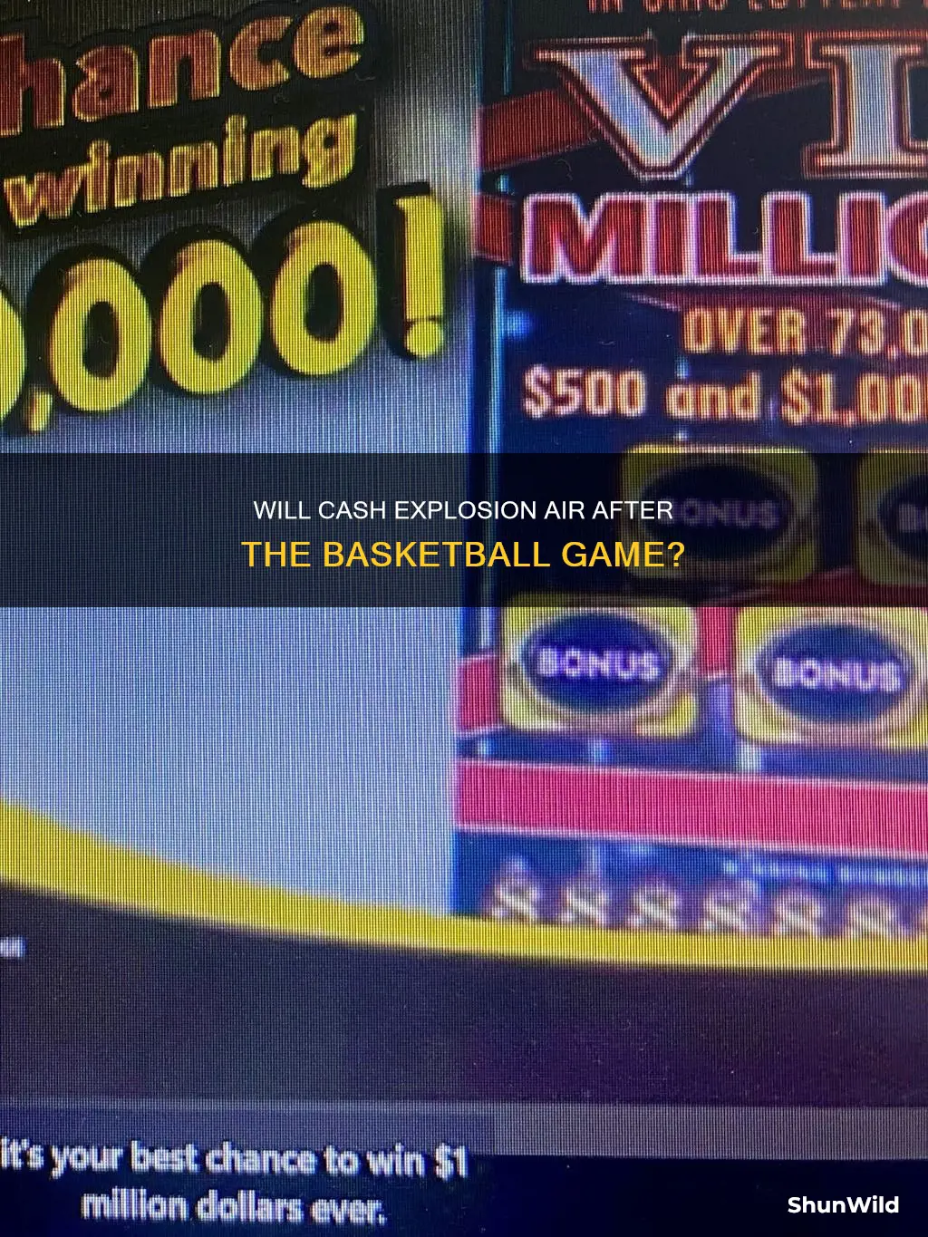 is cash explosion going to be on tonight after basketball
