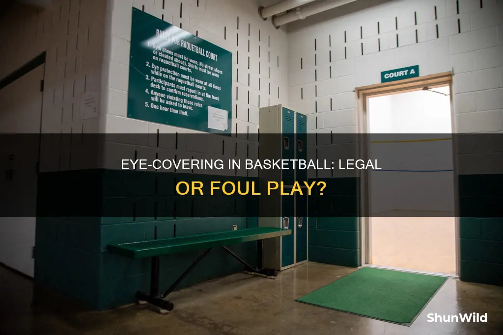 is covering eye in basketball legal