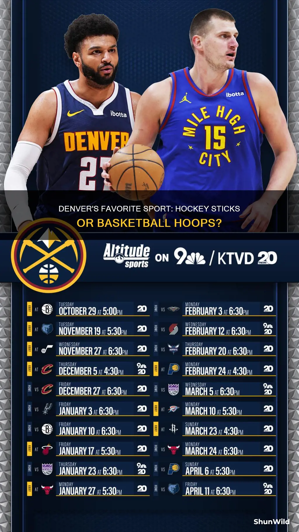 is denver a hockey city or basketball