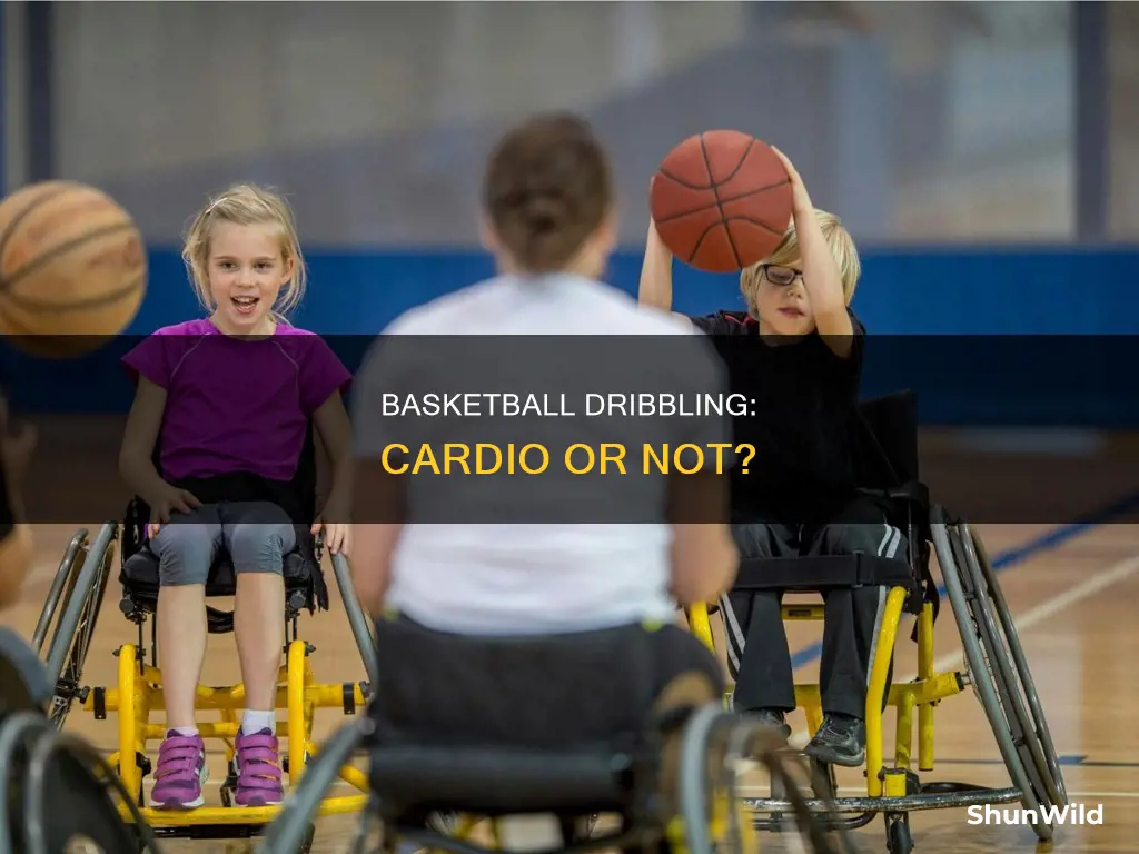is dribbling a basketball cardio