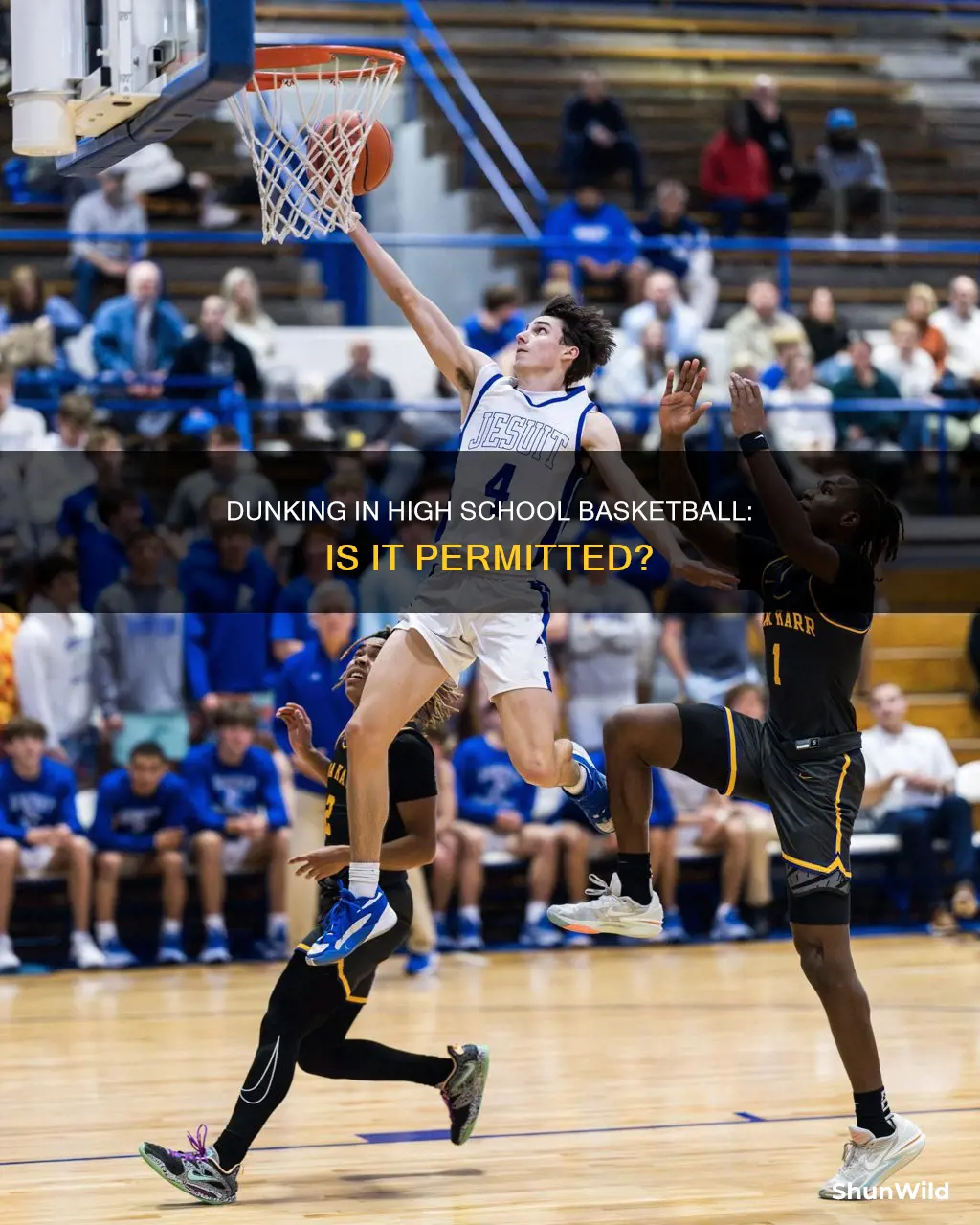 is dunking allowed in high school basketball