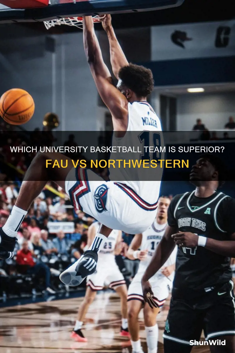 is fau or northwestern better at basketball