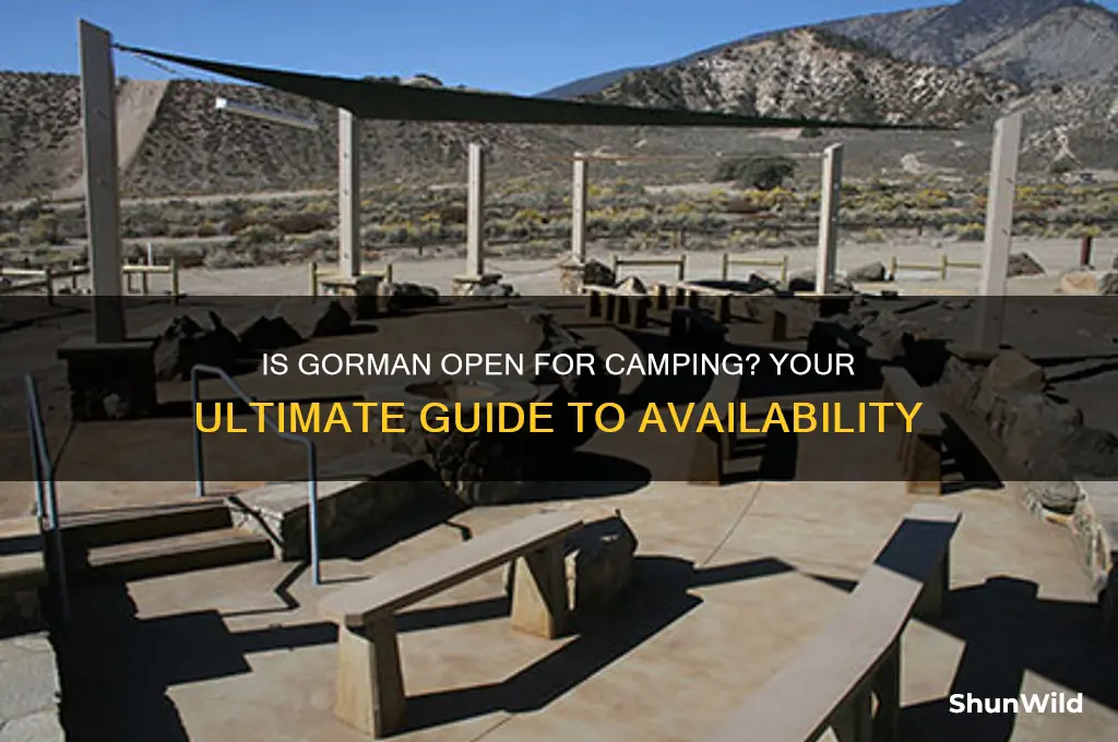 is gorman open for camping