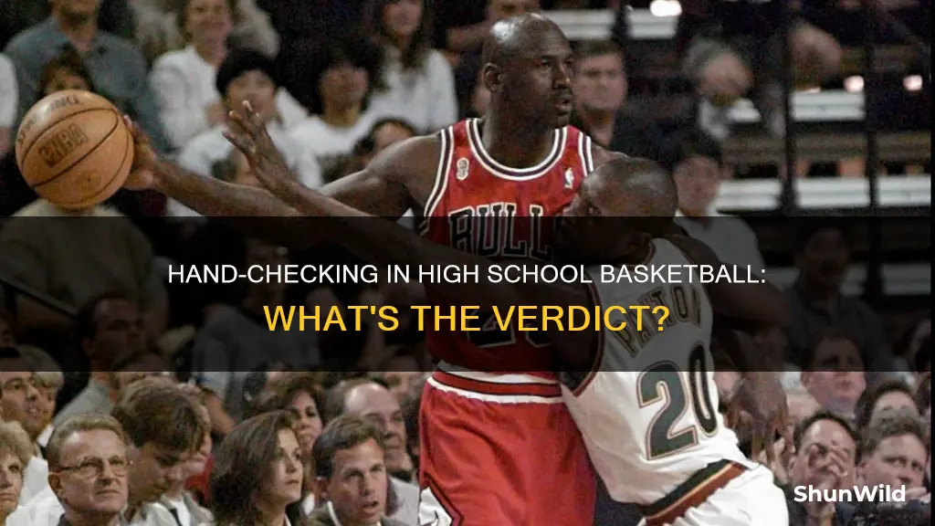 is hand checking allowed in high school basketball