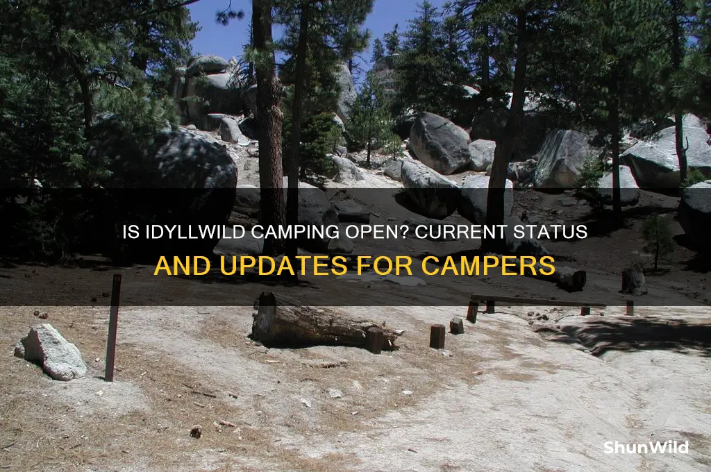 is idyllwild camping open