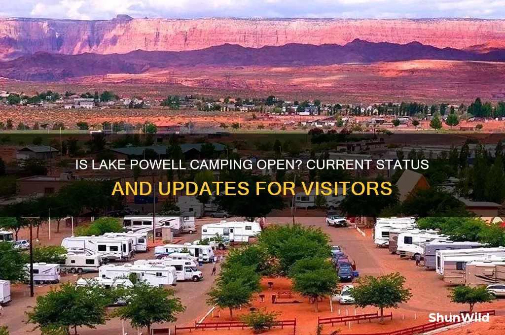 is lake powell camping open