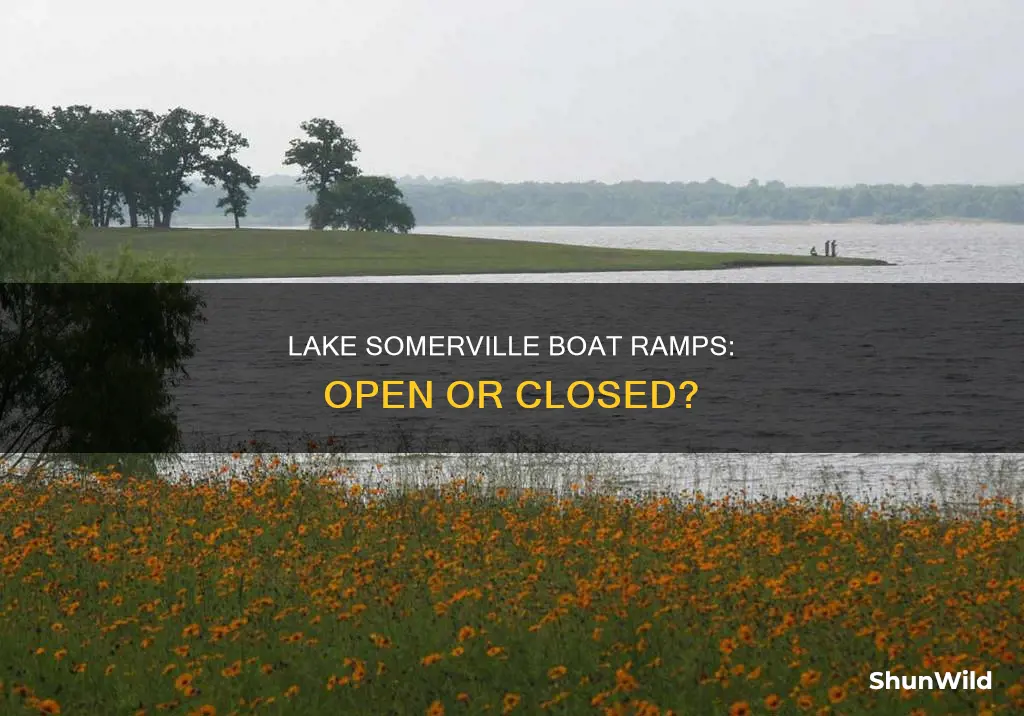 is lake somerville boat ramps open