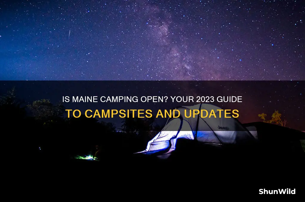 is maine camping open
