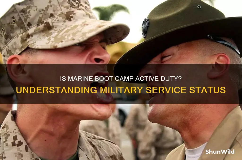 is marine boot camp considered active duty