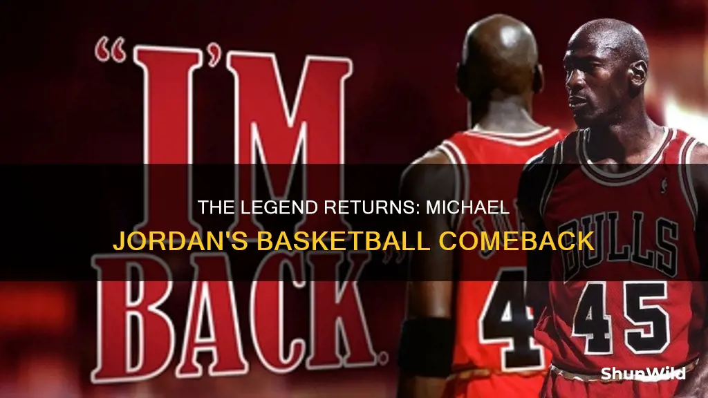 is michael jordan coming back to basketball