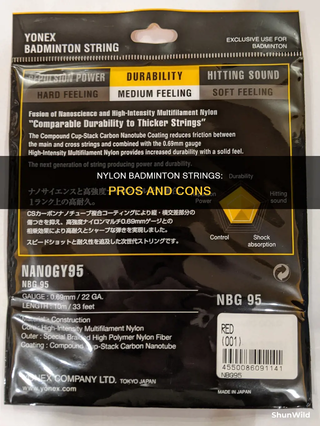 is nylon good string for badminton racquets