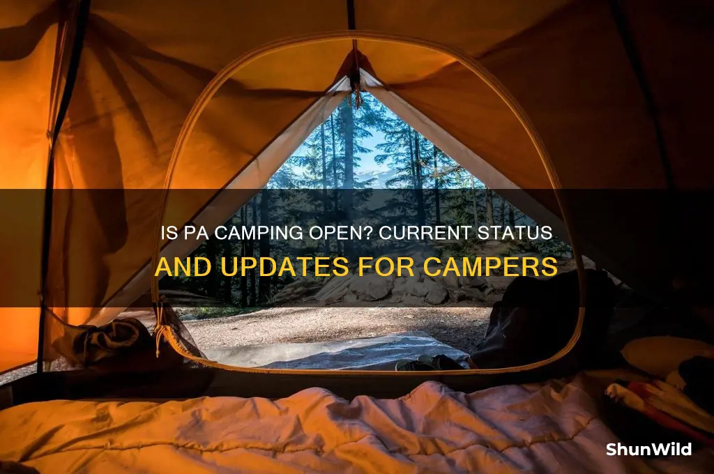 is pa camping open