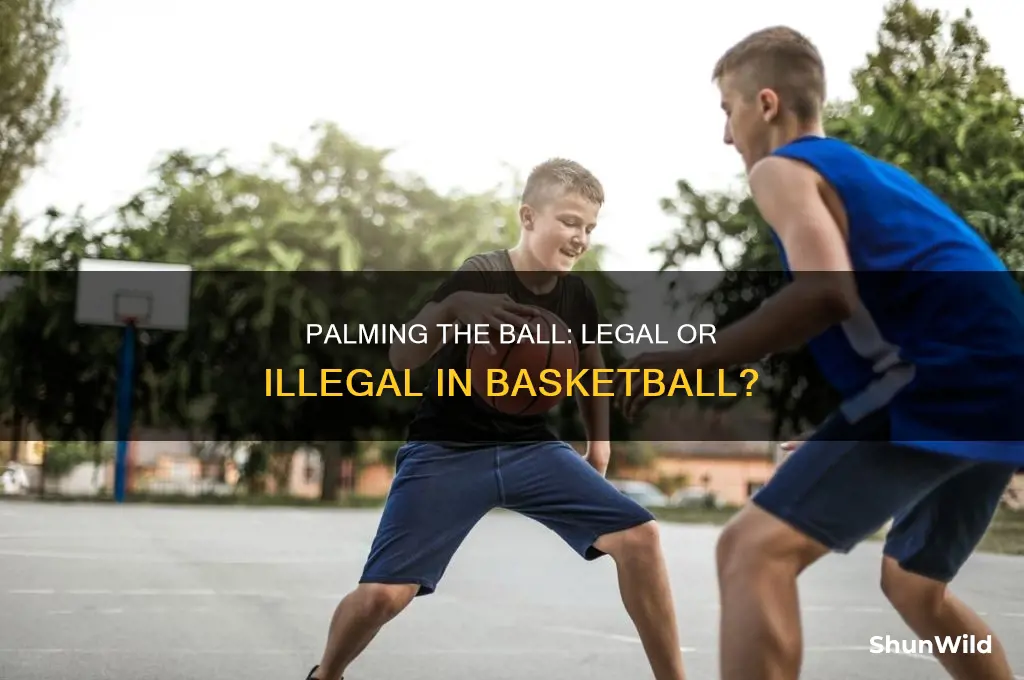 is palming the ball in basketball illegal