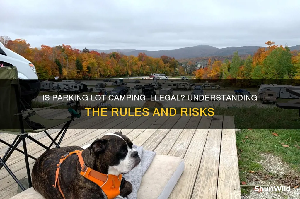 is parking lot camping illegal