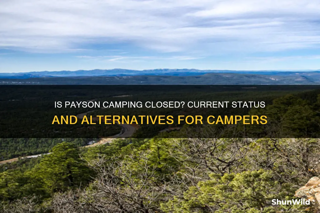 is payson closed for camping
