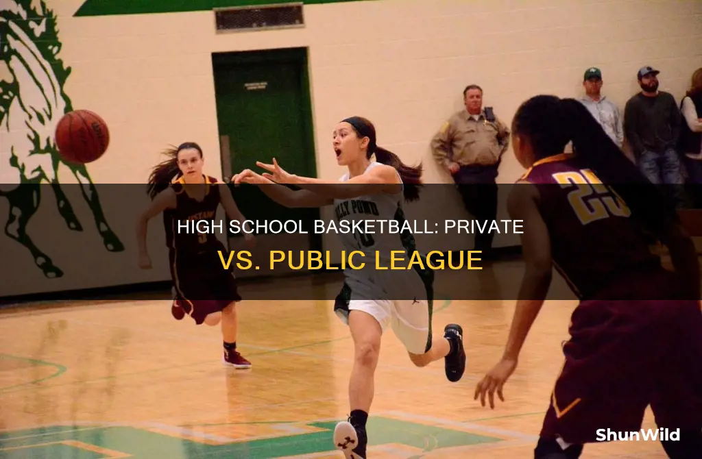 is private high school or public better basketball league