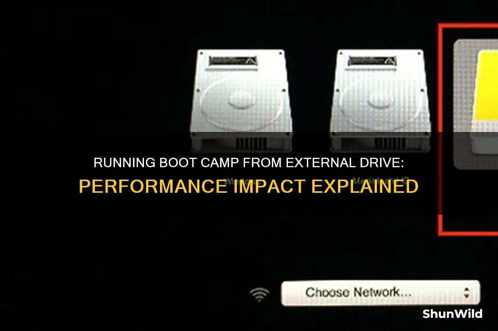 is running boot camp from an external hard drive slower