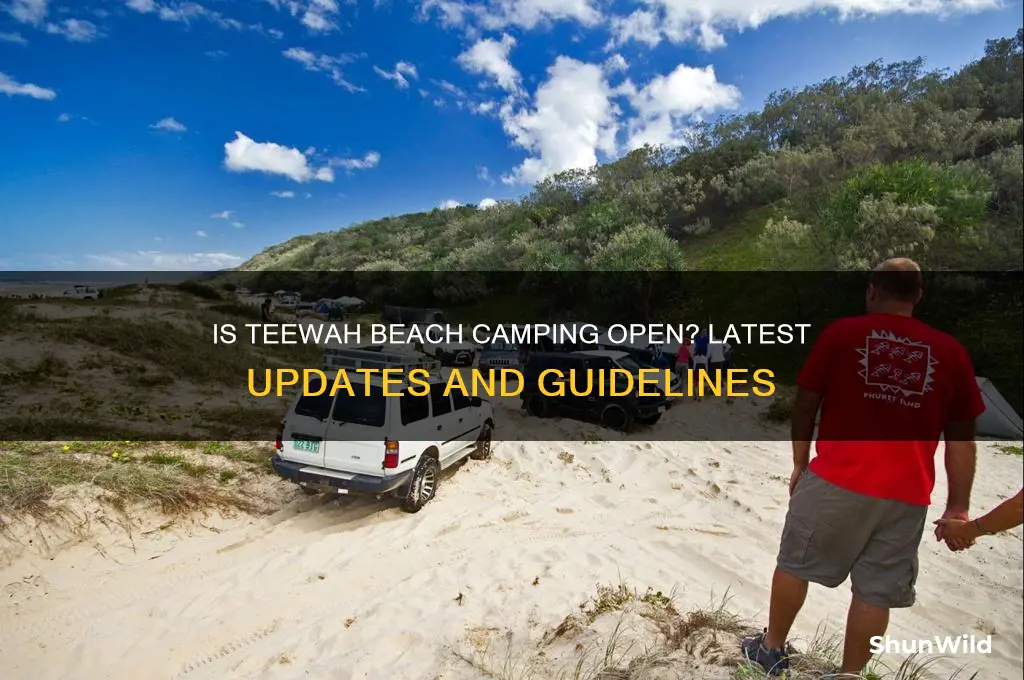 is teewah beach camping open