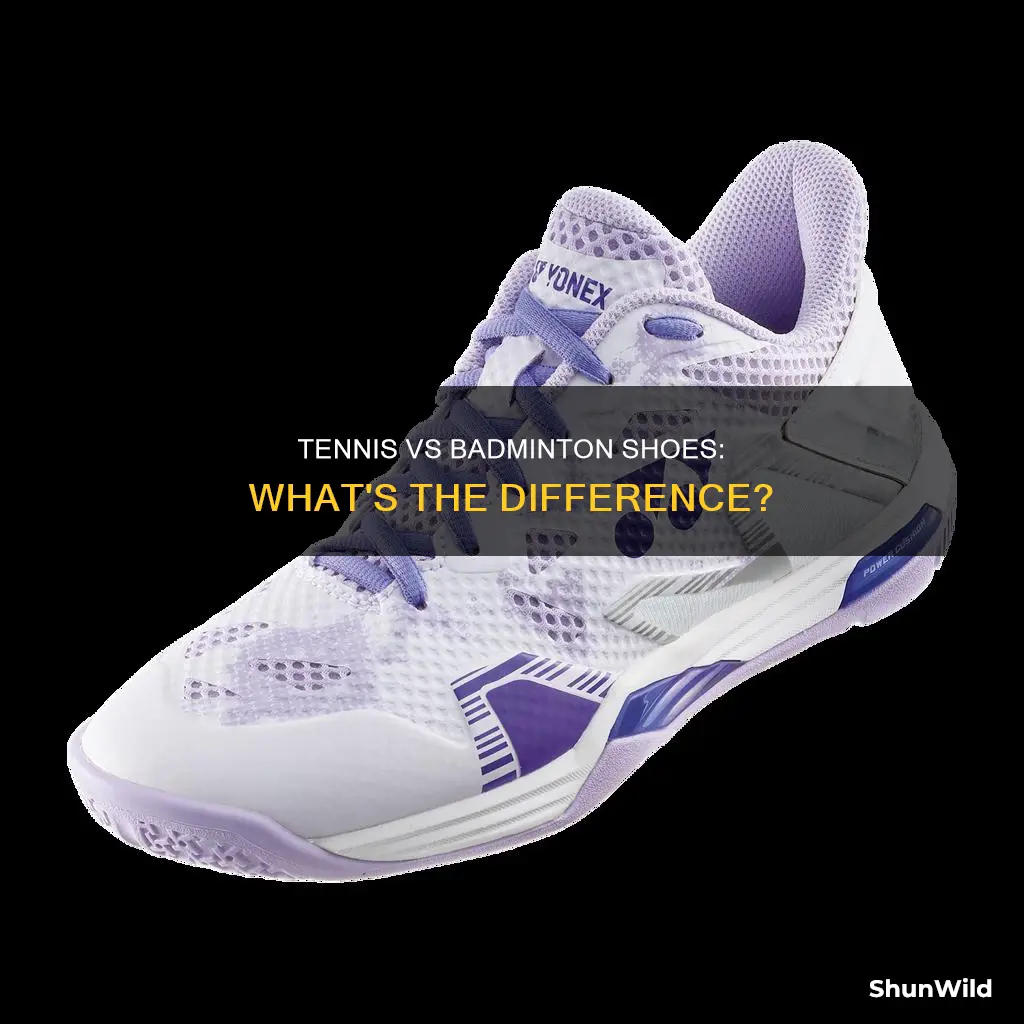 is tennis shoes same as badminton shoes