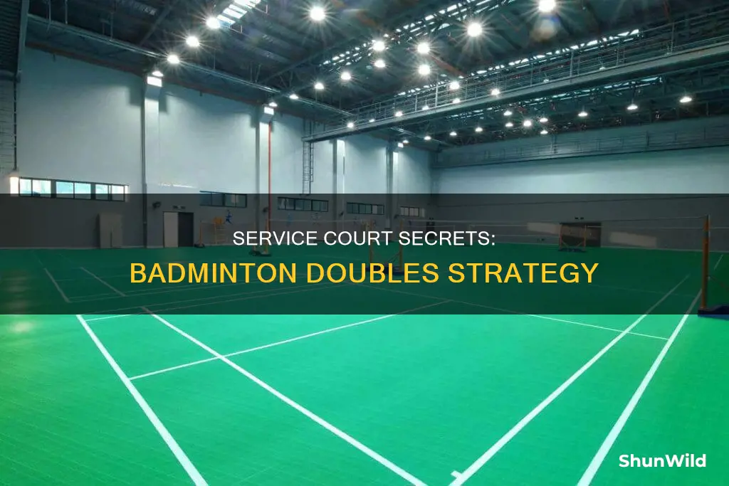 is the doubles service court shorter c in badminton