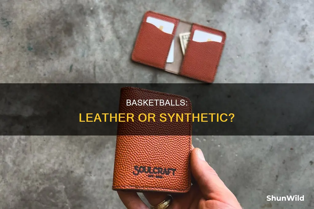 is the outside of a basketball leather