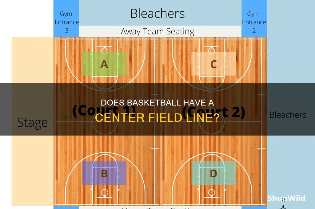 is there a center field line in basketball