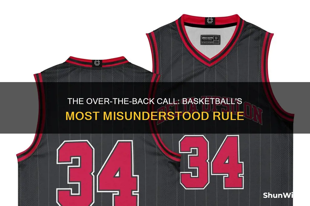 is there an over the back call in basketball