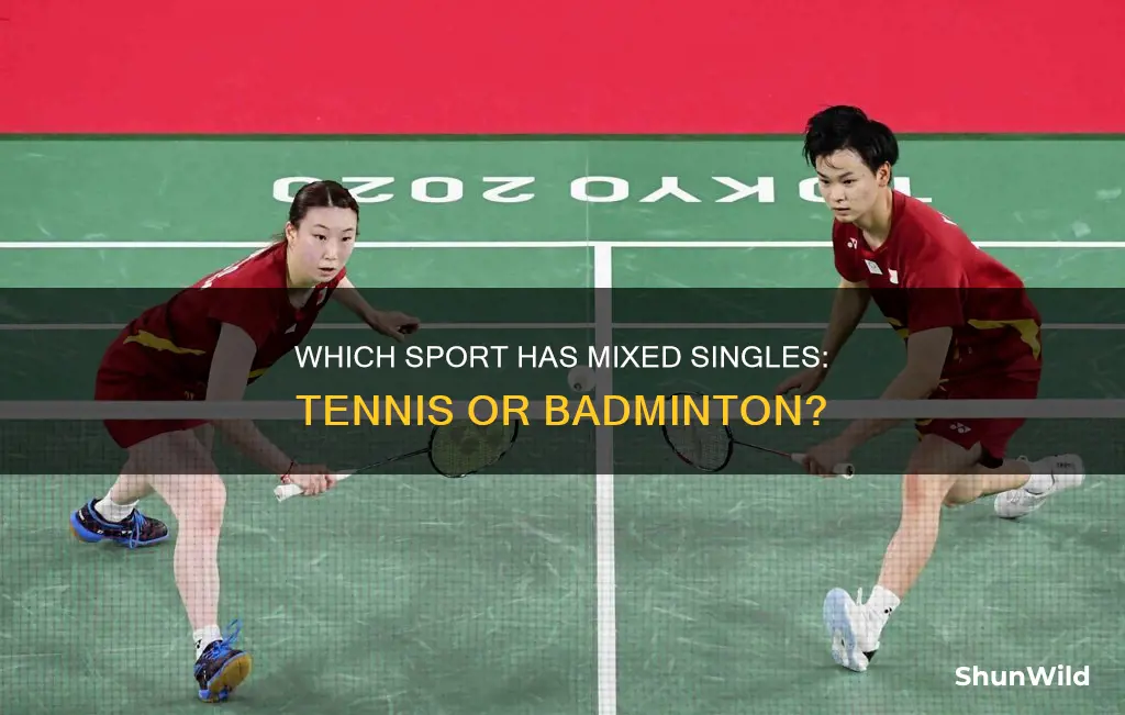 is there mixed singles in tennis or badminton