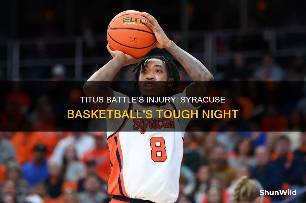 is titus battle on syracuse basketball hurt tonight