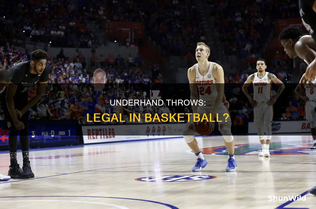 is underhand throw in basketball legal