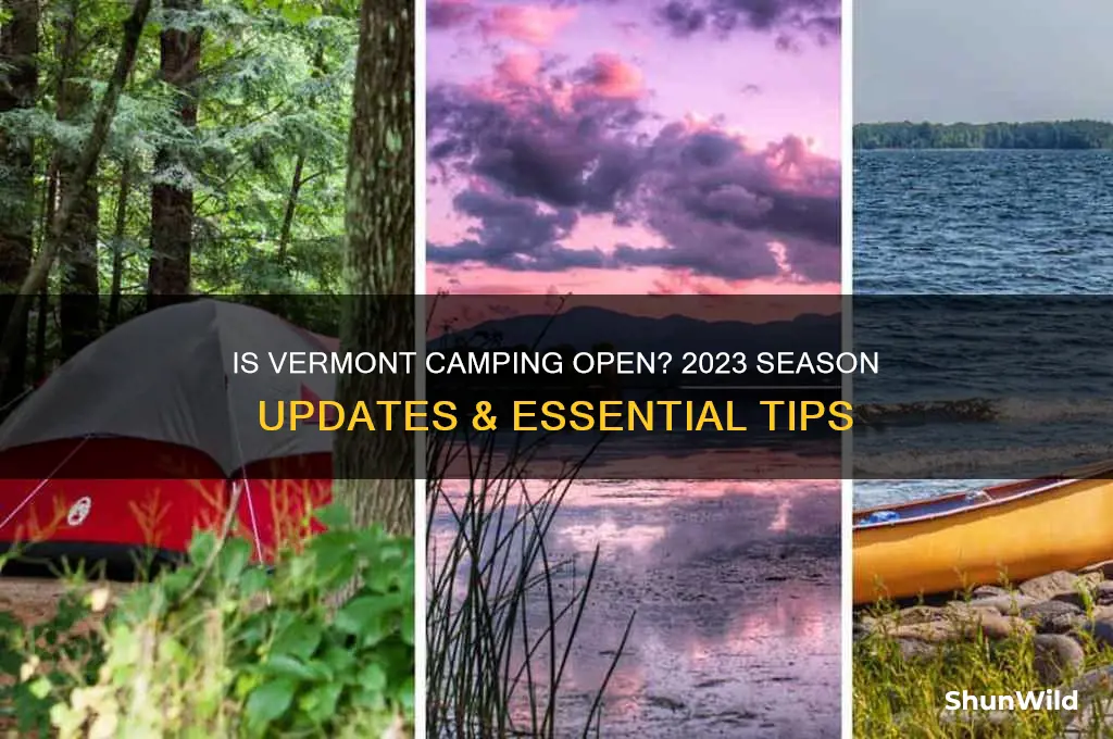 is vermont camping open