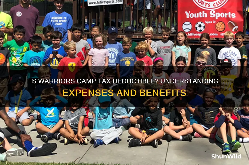 is warriors camp tax deductible
