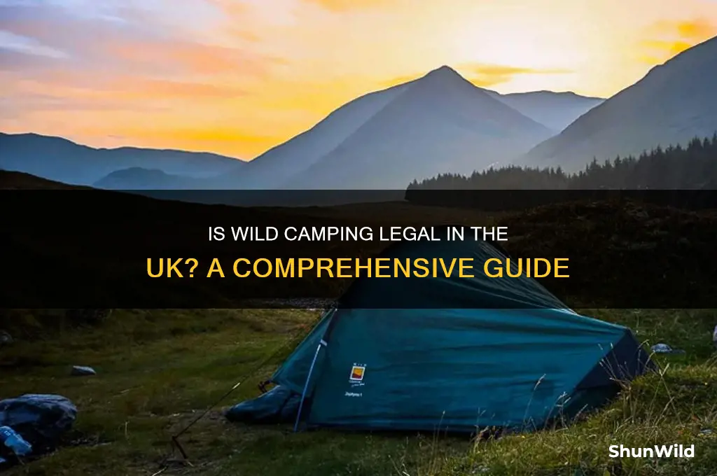 is wild camping legal uk