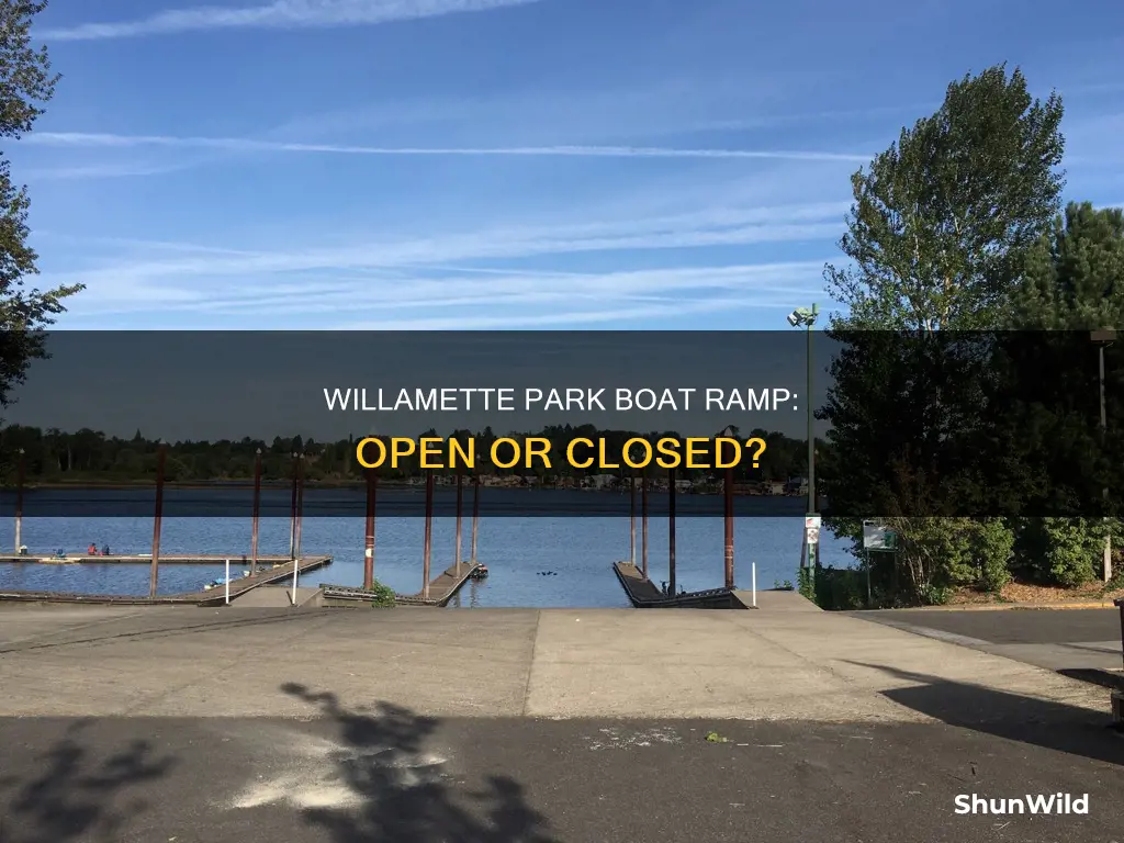 is willamette park boat ramp open