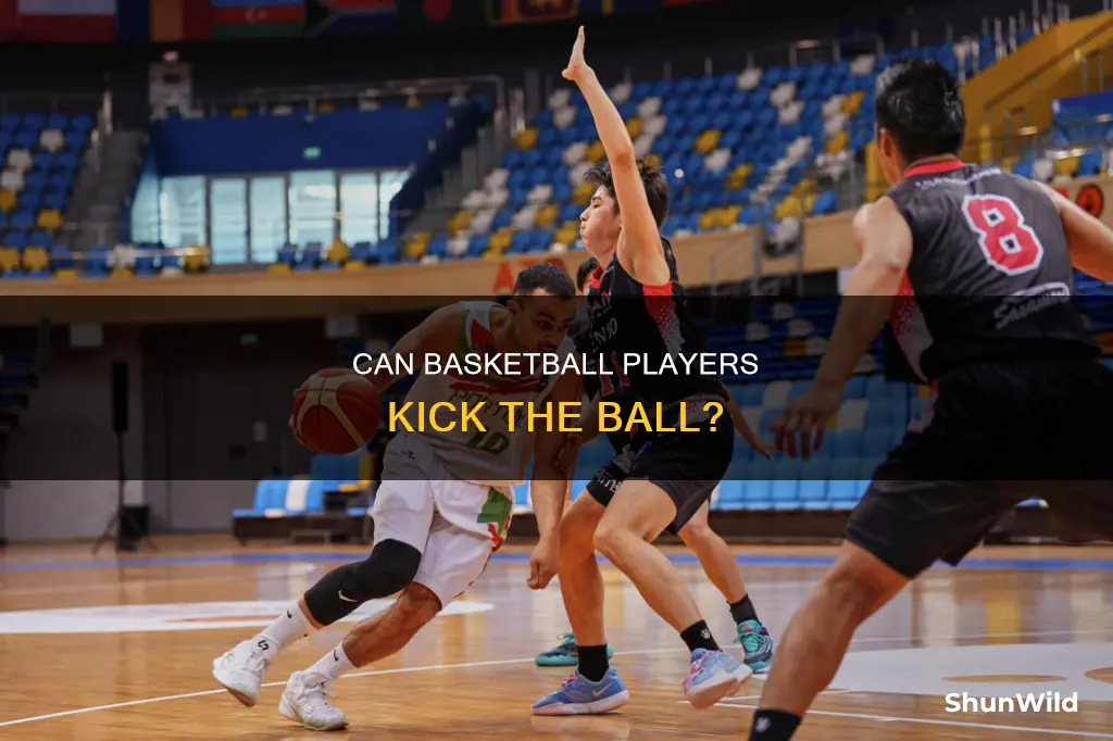 may a layer kick the ball intentionally in basketball