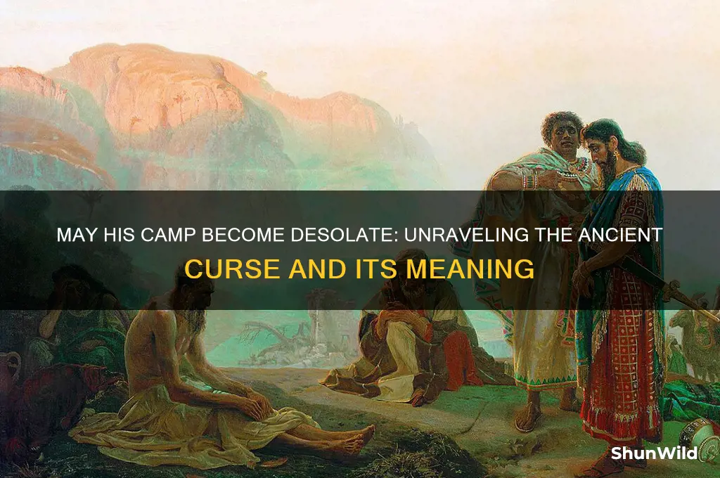 may his camp become desolate