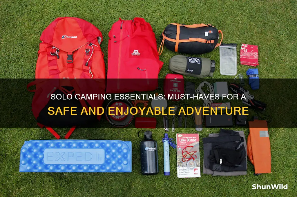 must haves for camping alone