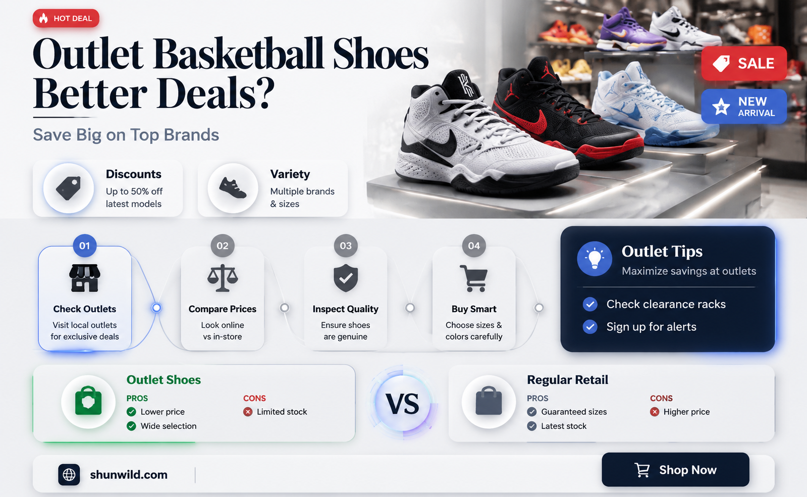 are basketball shoes cheaper at outlets