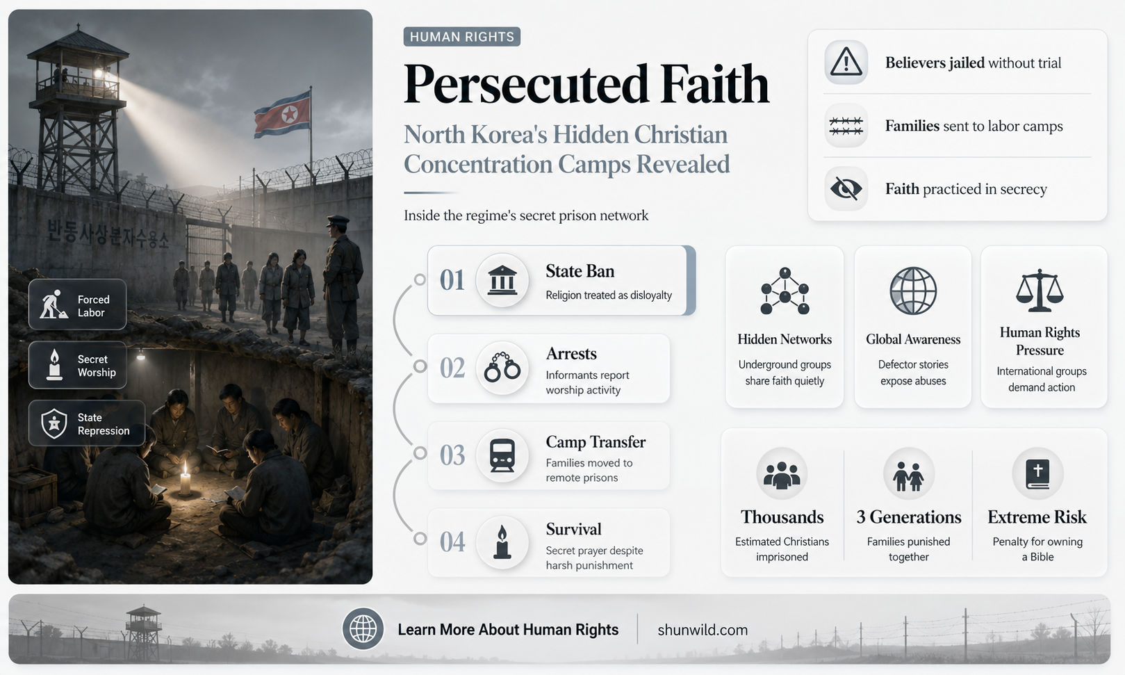 are christians in concentration camps in north korea