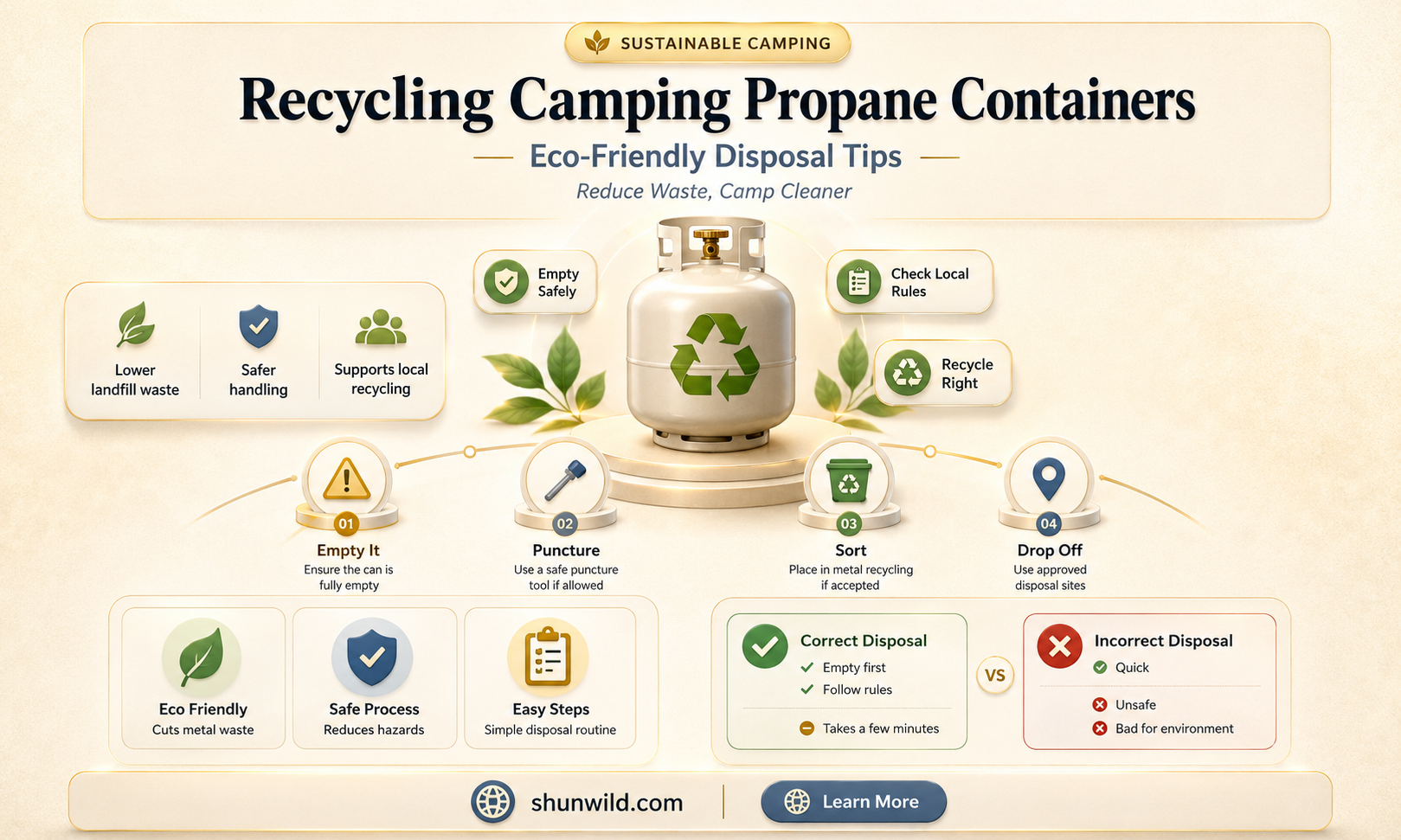 are camping propane containers recyclable