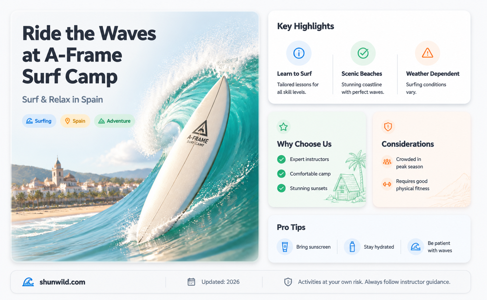 a-frame surf camp spain