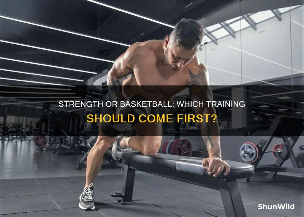 should i do strength training or basketball training first