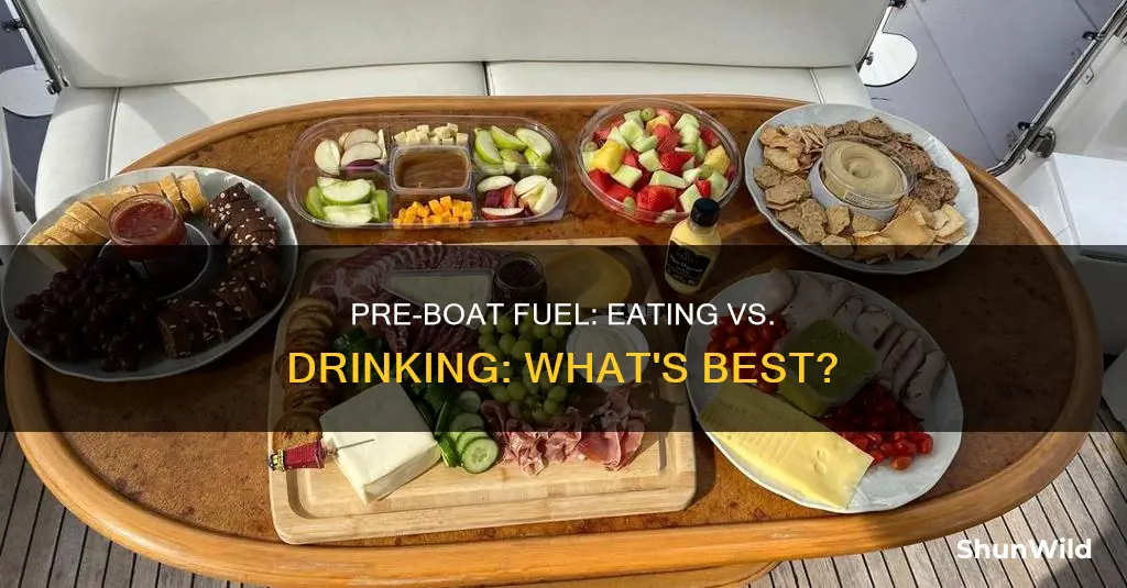 should I eat or drink before going on a boat