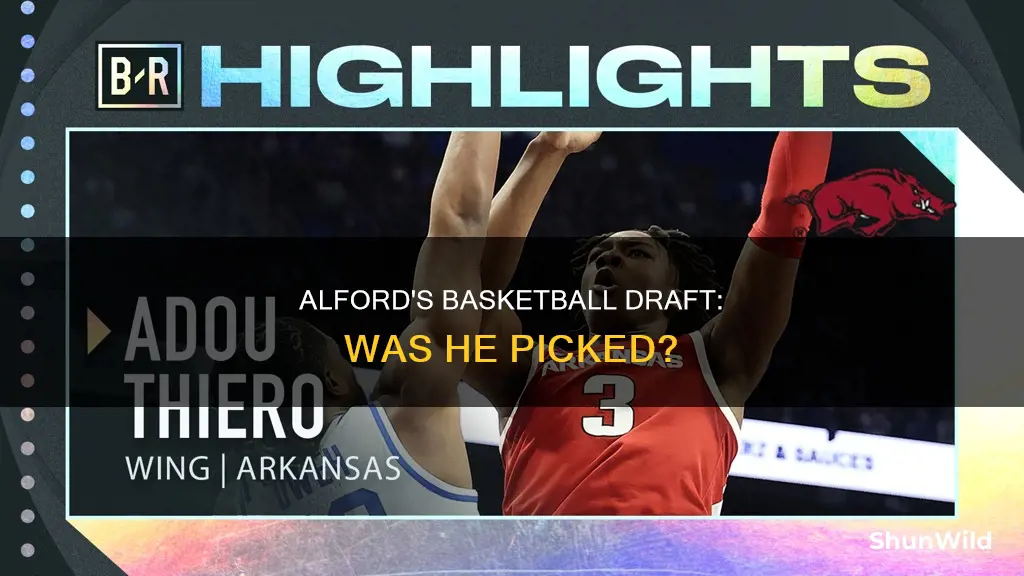 was alford picked in the basketball draft